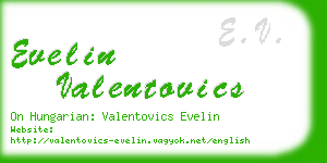 evelin valentovics business card